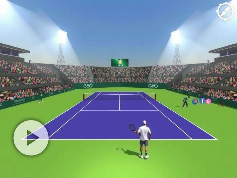 Elite Tennis Serve Gameplay Screenshot